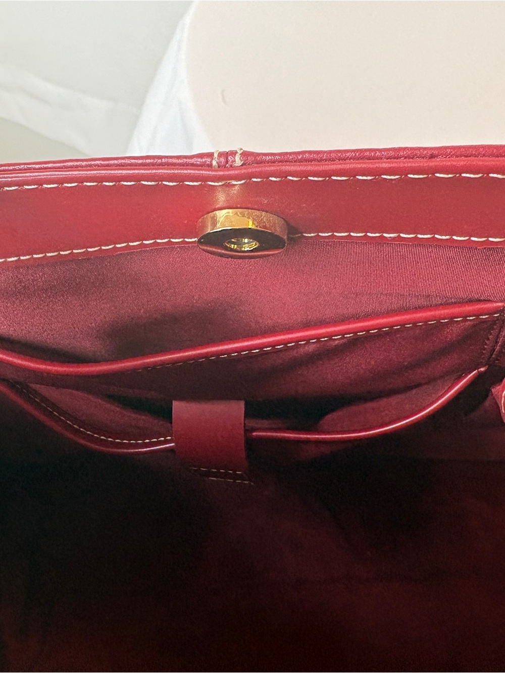 Wilsons Leather Deep Burgundy Structured Shoulder Tote - Picture 4 of 7